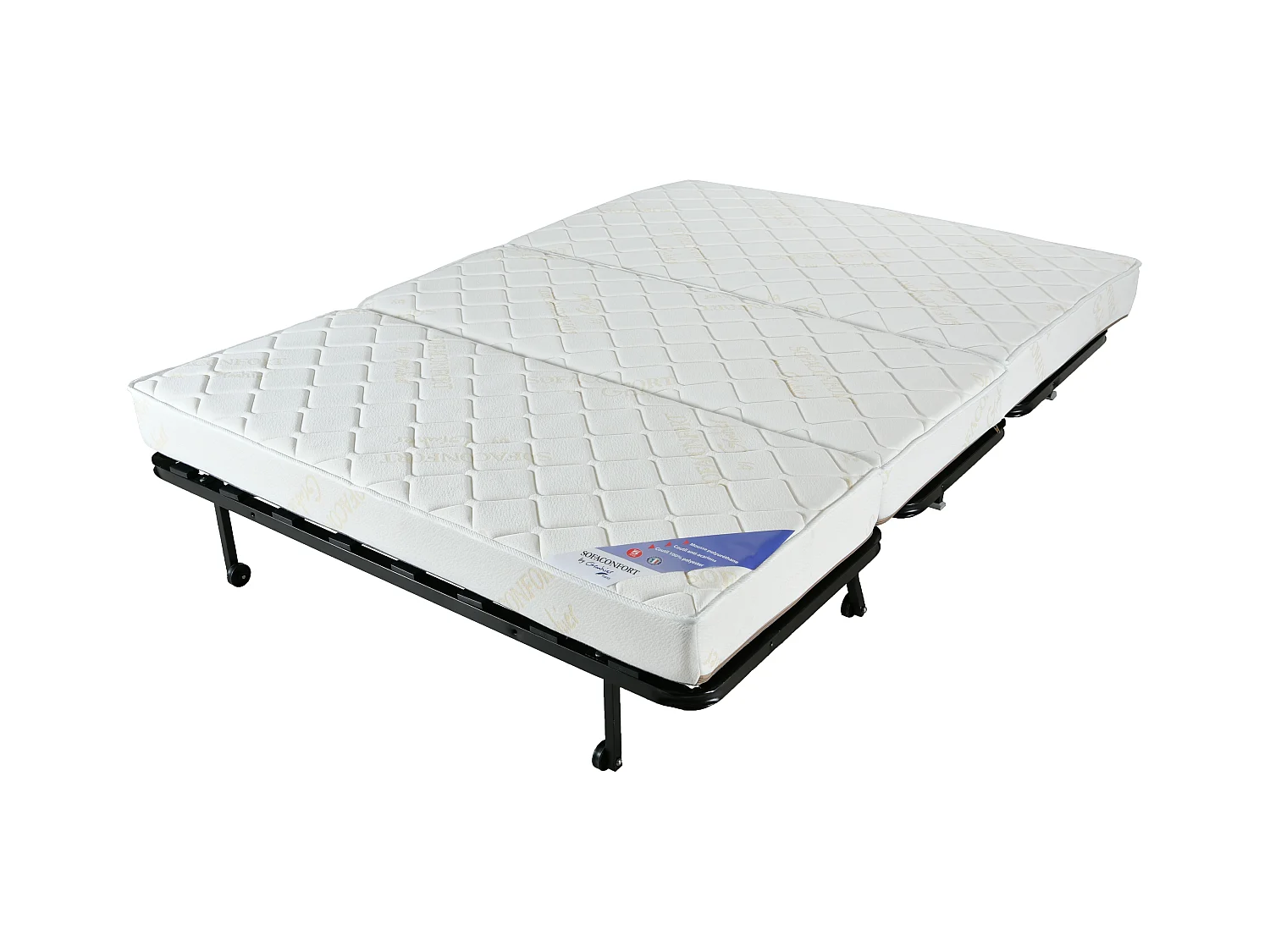 Banquette BZ tissu matelas Bultex 12cm 140x190 Bounty-Couleur Gris foncé
