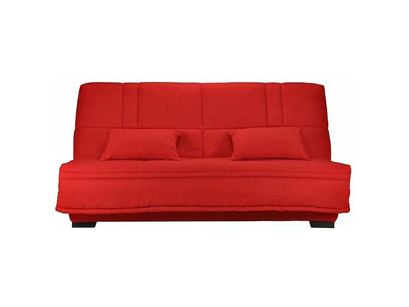 Canapé clic clac microfibre avec rangement matelas Starlux 17cm Minel 207cm-Couleur Bleu