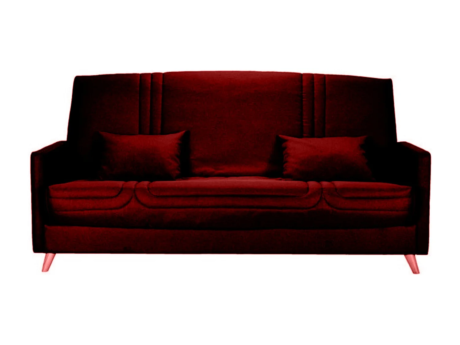Banquette Clic-clac tissu 130x190 matelas Starbed 13cm avec rangement Soly-Couleur Bordeaux