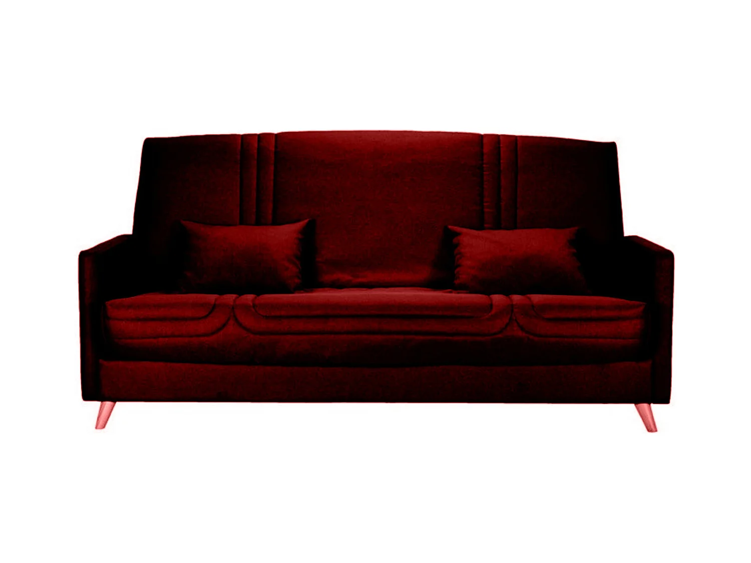 Banquette Clic-clac tissu 130x190 matelas Starbed 13cm avec rangement Soly-Couleur Bordeaux