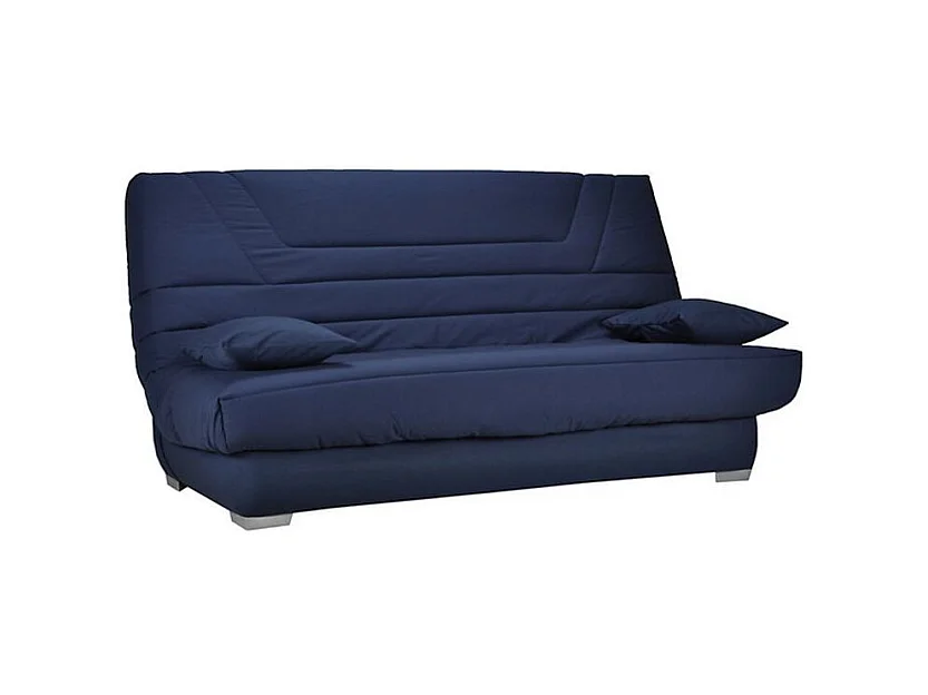 Banquette Clic Clac tissu matelas Bultex 14cm avec rangement Bary-Couleur Rouge cerise-140x190