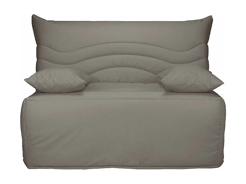 Banquette BZ microfibre 140x200 matelas 12cm Brioca-Couleur Marron Foncé