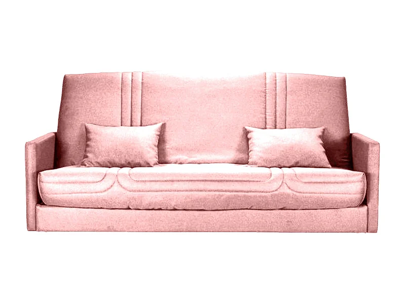 Clic-clac stoffen bank 130x190 cm Starbed matras 13 cm met Soly opbergruimte-Kleur Lichtroze