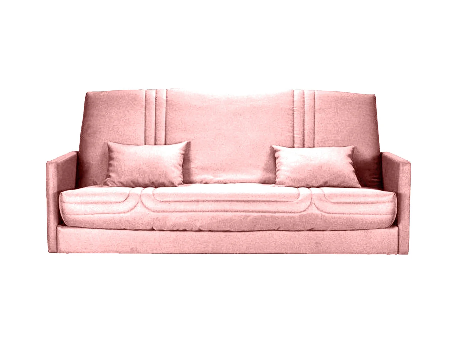 Clic-clac stoffen bank 130x190 cm Starbed matras 13 cm met Soly opbergruimte-Kleur Lichtroze