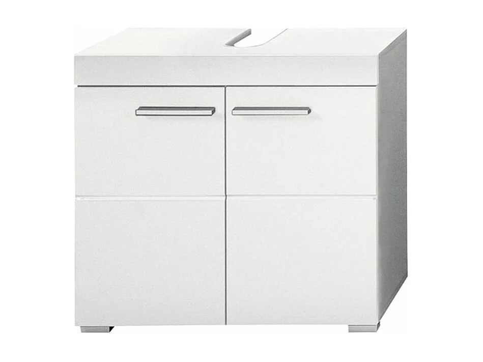 Ensemble meuble de salle de bain 5 pièces laqué blanc Kelia