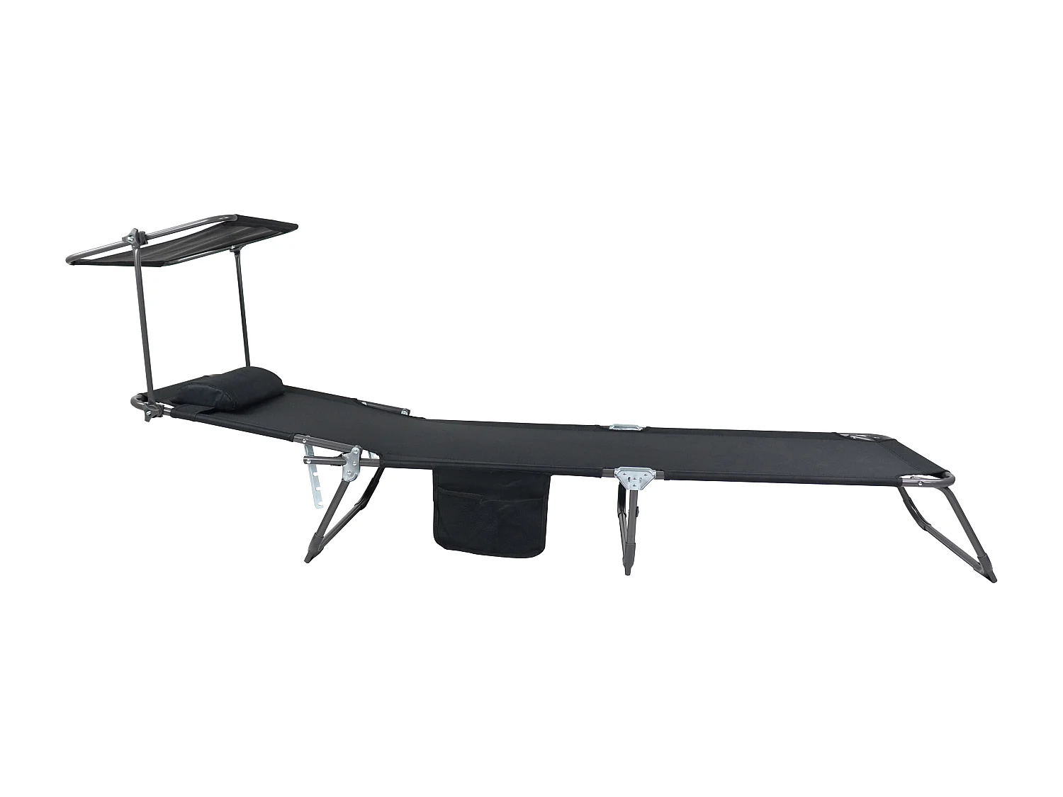 Sun lounger Bindox Black L. 185 x H. 24 x W. 55 cm