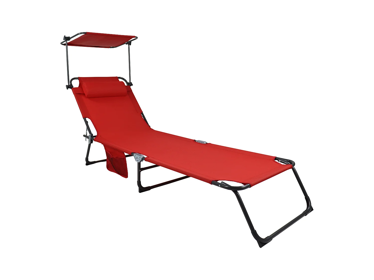 Sun lounger Bindox Red L. 185 x H. 24 x W. 55 cm