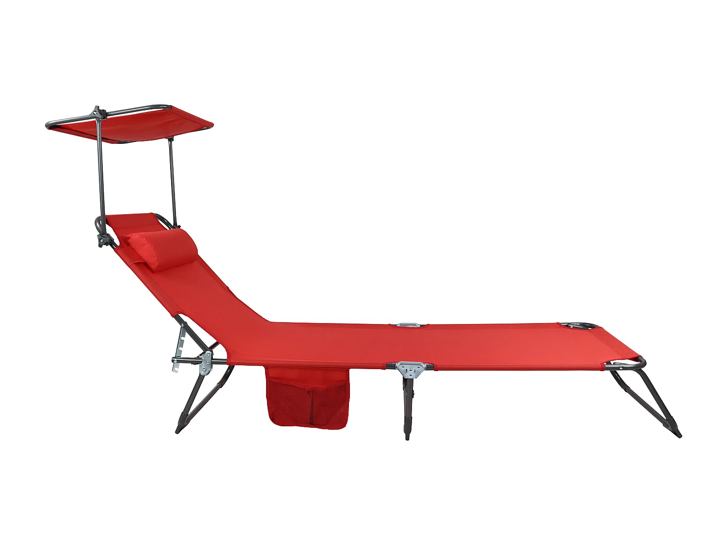 Sun lounger Bindox Red L. 185 x H. 24 x W. 55 cm