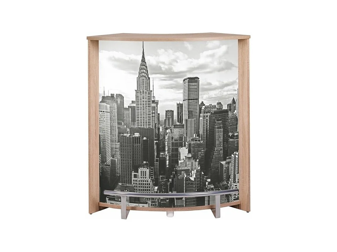 Lichthouten toog met New York Snack print 96 cm