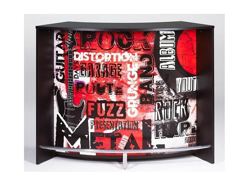 Barbalie met 2 zwarte deuren en steenprint Snack 134 cm