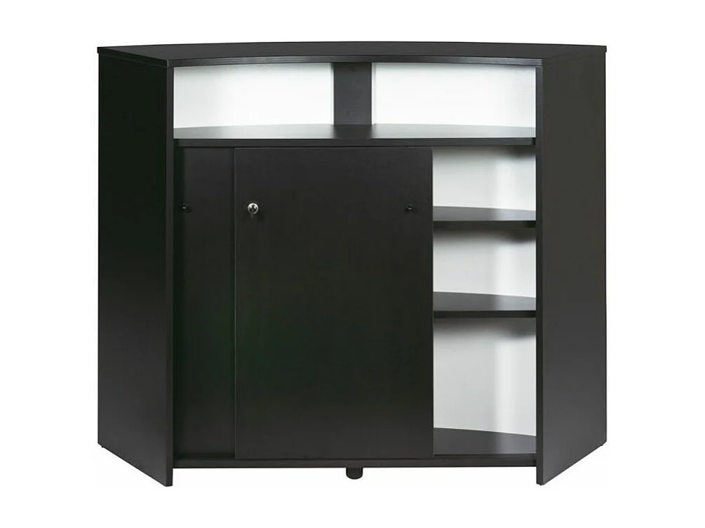 Barbalie met 2 zwarte deuren en steenprint Snack 134 cm