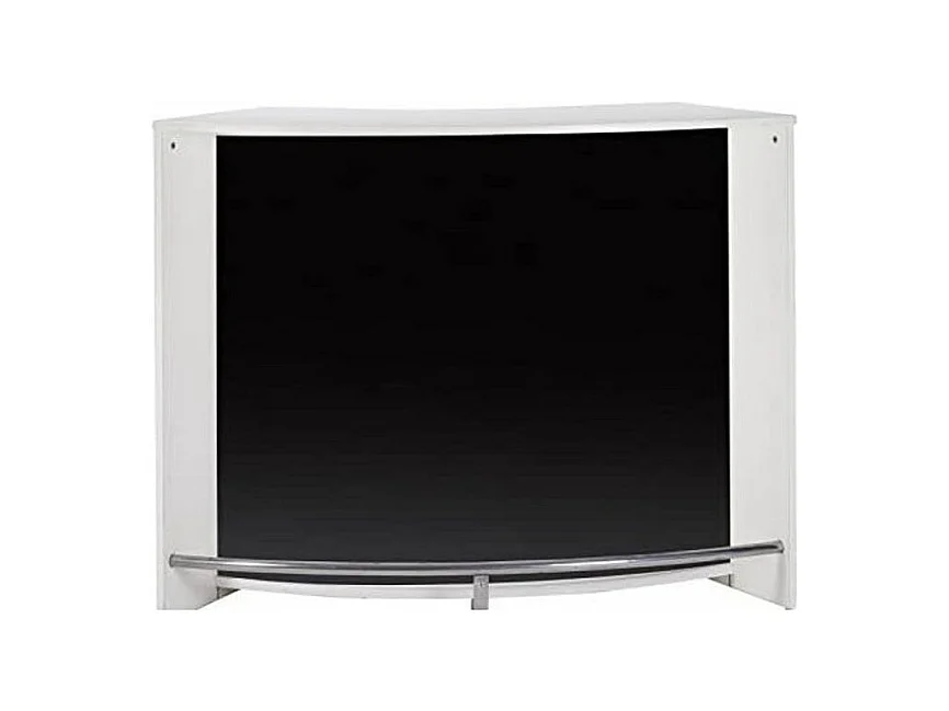 Comptoir de bar 2 portes blanc et noir Snack 134cm