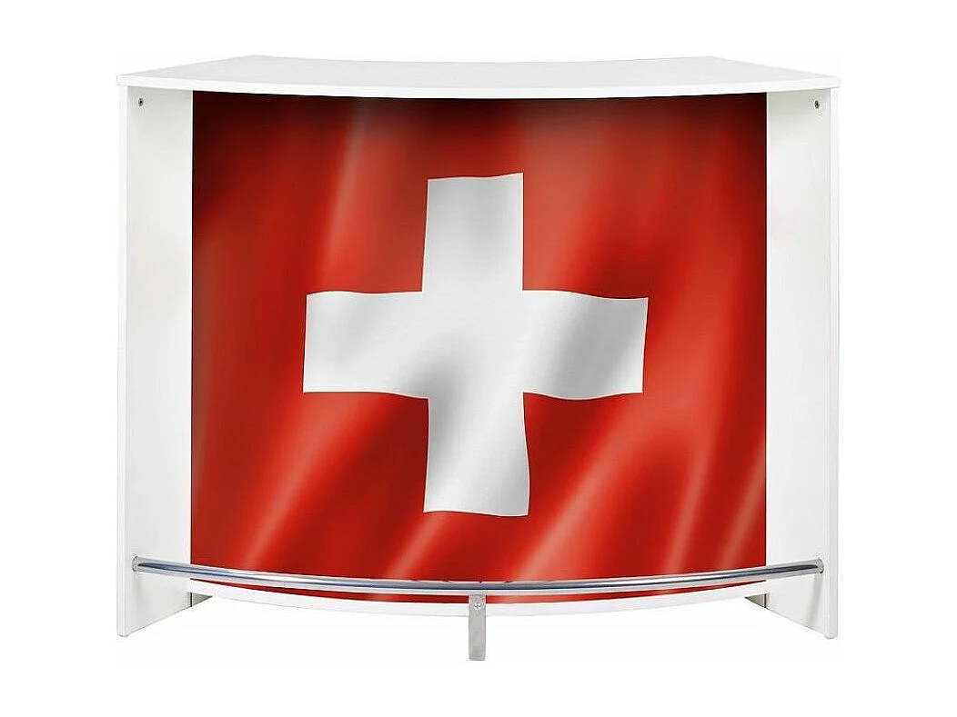 Barbalie 2 deuren wit Zwitserse vlag Snack 134 cm