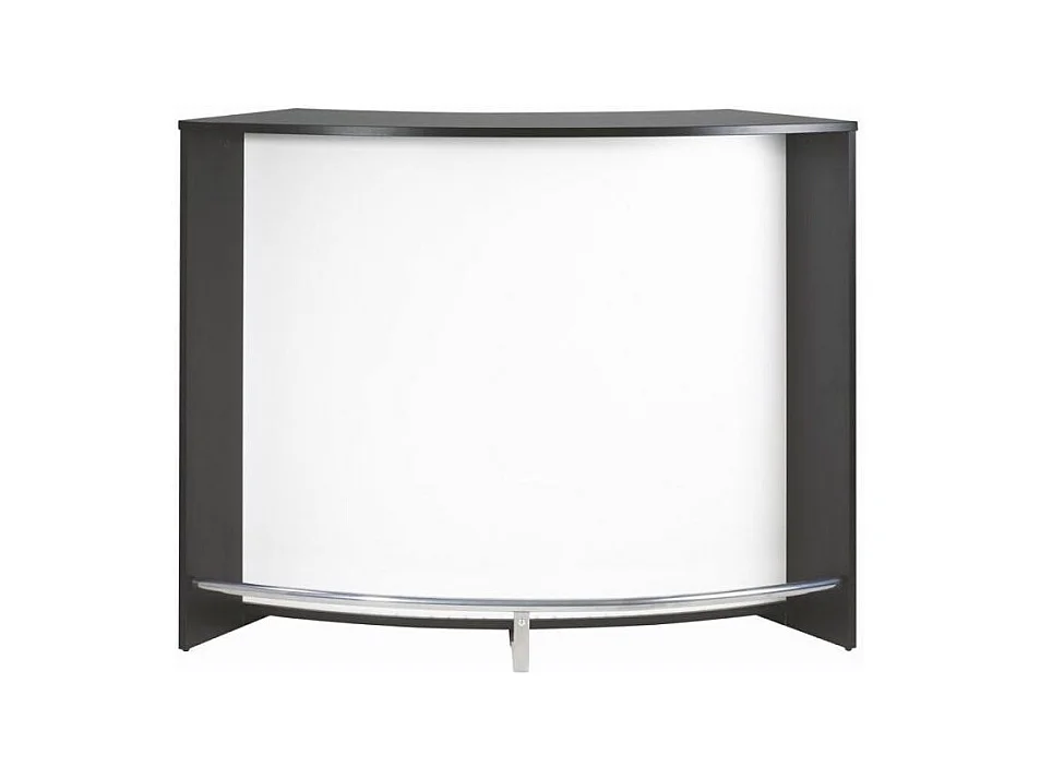 Comptoir de bar 2 portes noir et blanc Snack 134cm