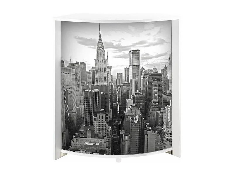 Witte toog met New York Snack print 96 cm