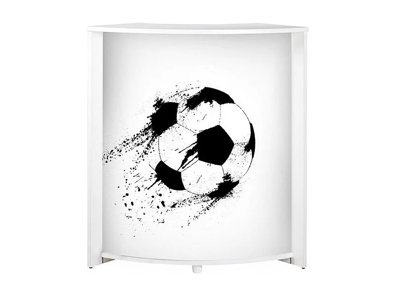 Snack wit en voetbalprint toog 96 cm
