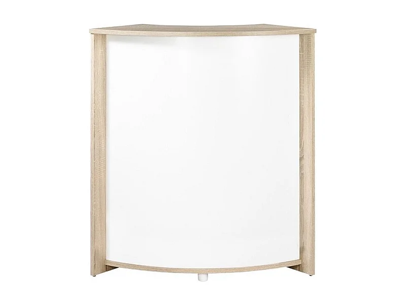 Comptoir de bar bois clair et blanc Snack 96cm