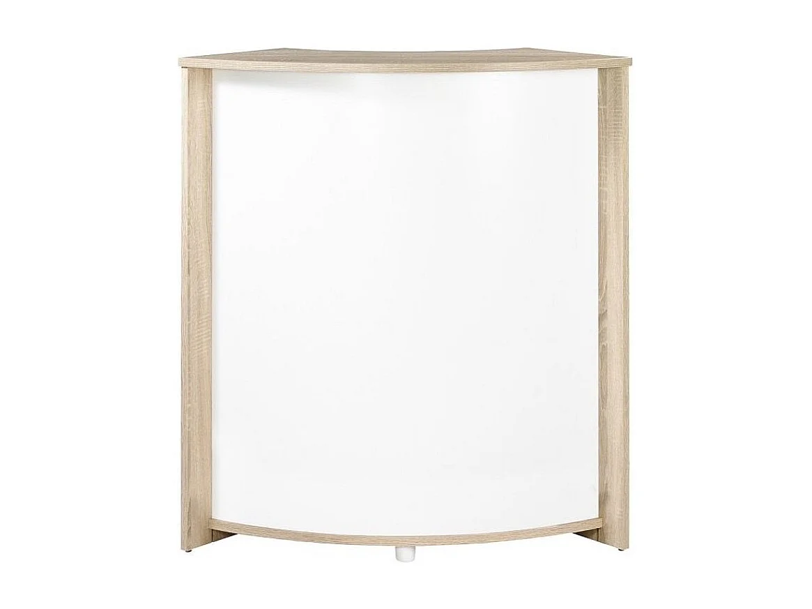 Comptoir de bar bois clair et blanc Snack 96cm
