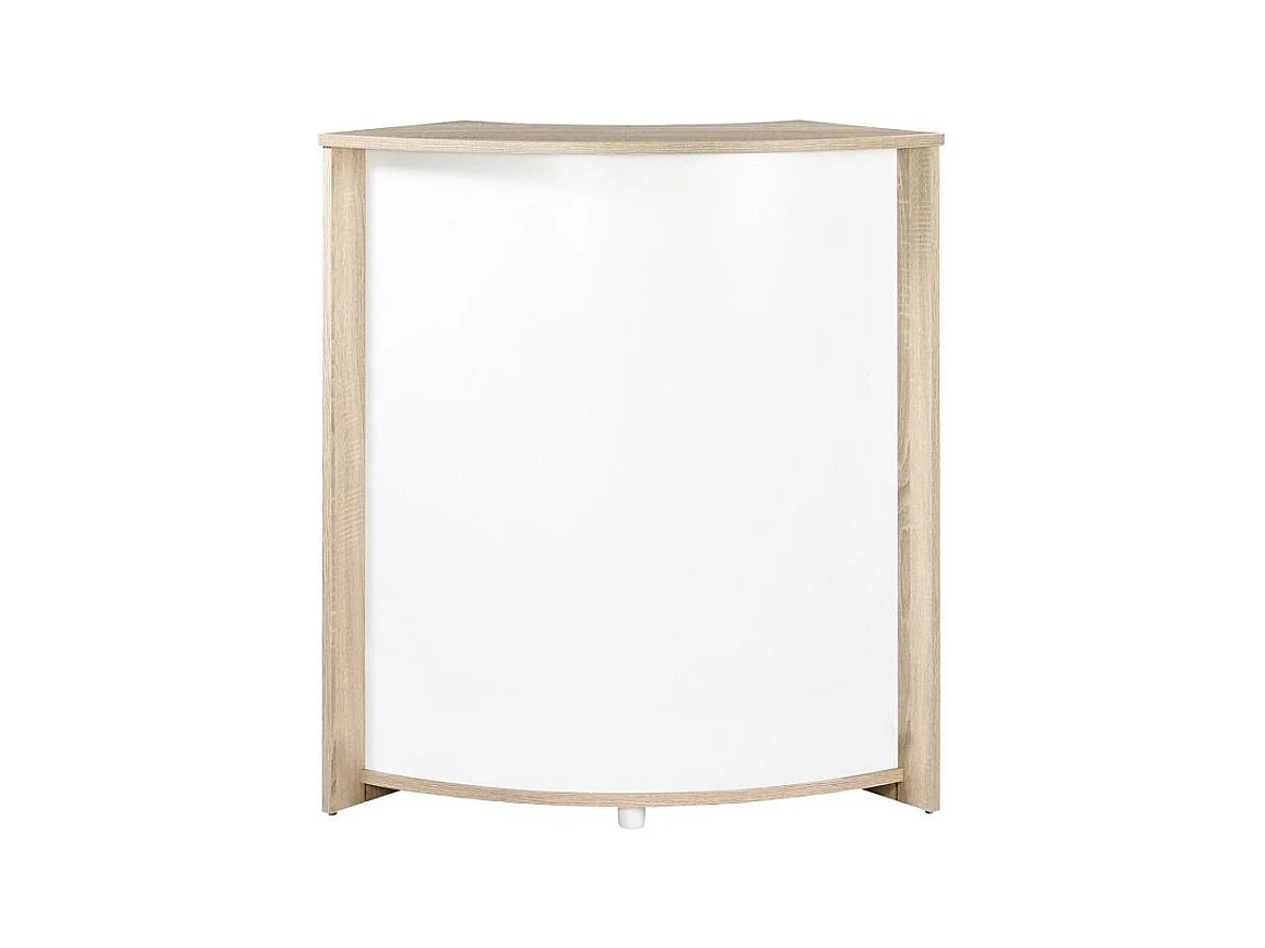 Comptoir de bar bois clair et blanc Snack 96cm