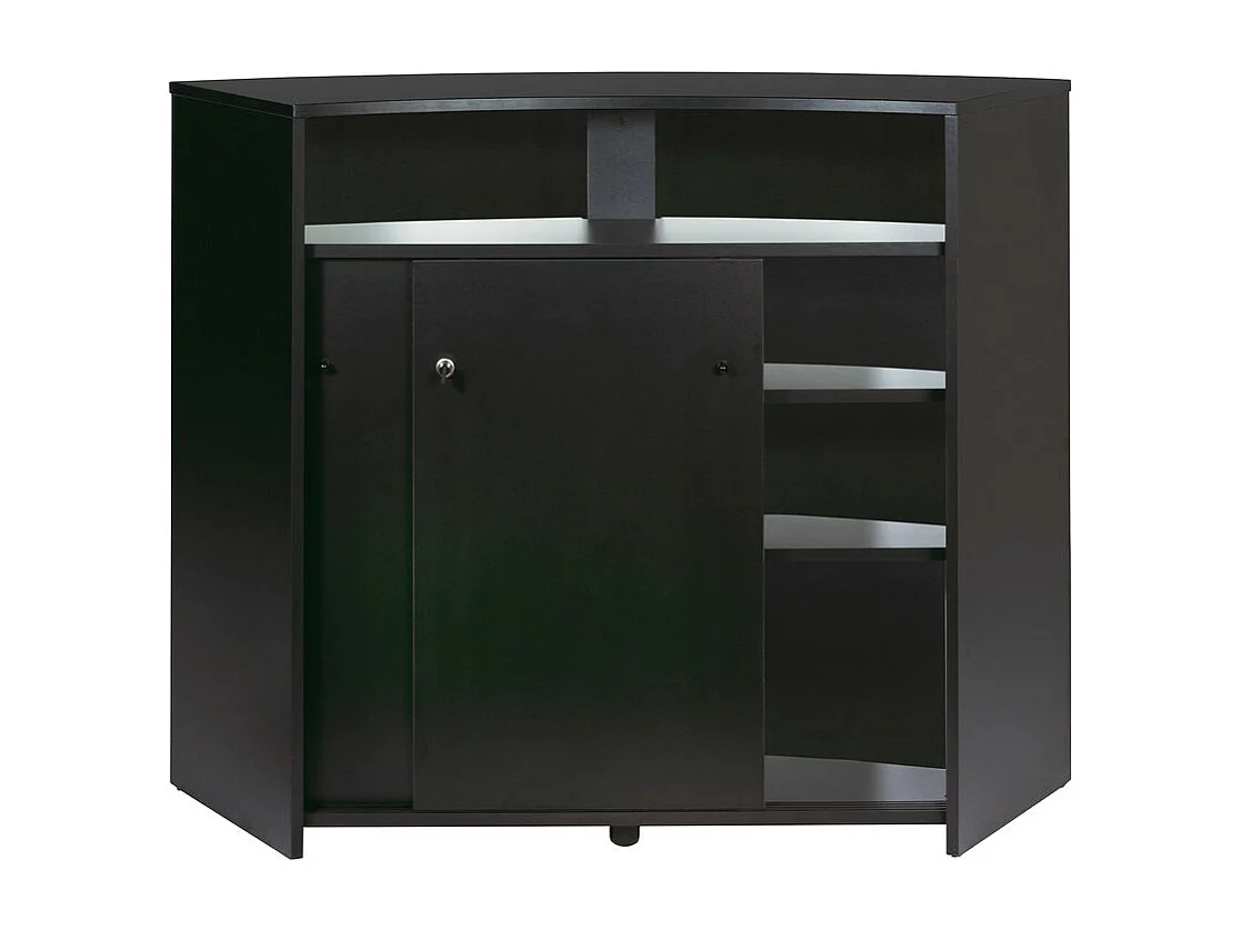 Comptoir de bar 2 portes noir Snack 134cm