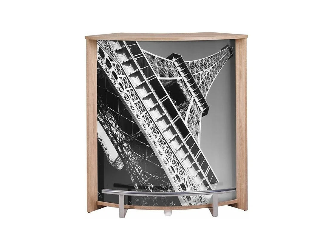 Lichthouten toog met Eiffeltoren print Snack 96 cm