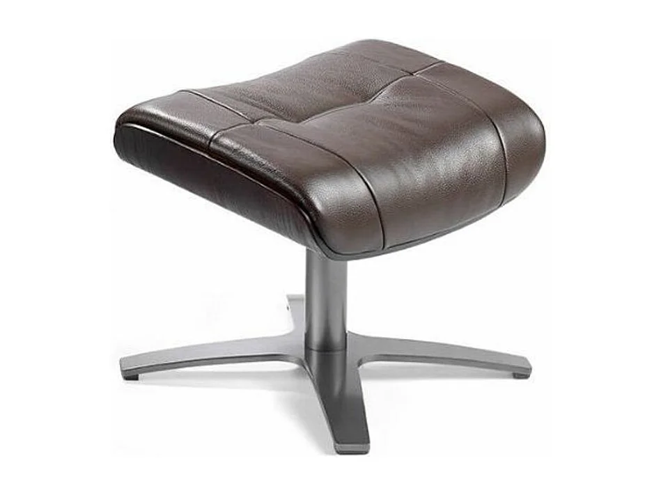 Repose-pieds pivotant cuir et pieds acier inoxydable Alavy-Couleur Aqua 61 Bleu clair