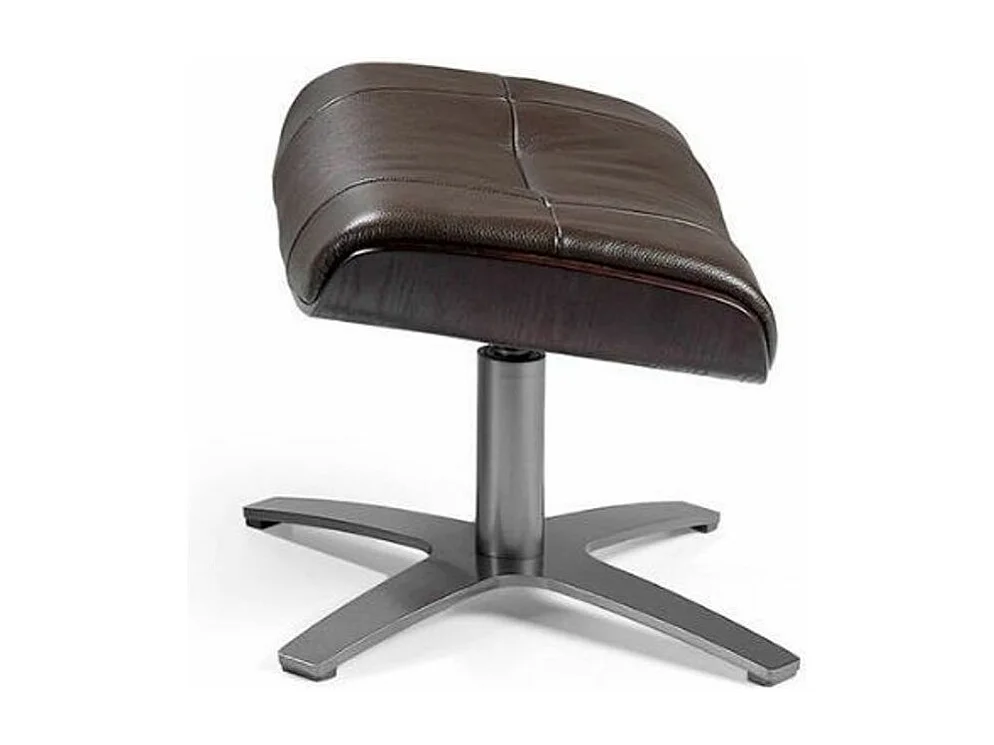 Repose-pieds pivotant cuir et pieds acier inoxydable Alavy-Couleur Aqua 26 Violet