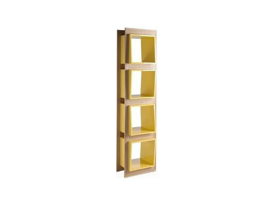 Étagère bois plaqué chêne et intérieur laqué Sandry-Couleur Crystal