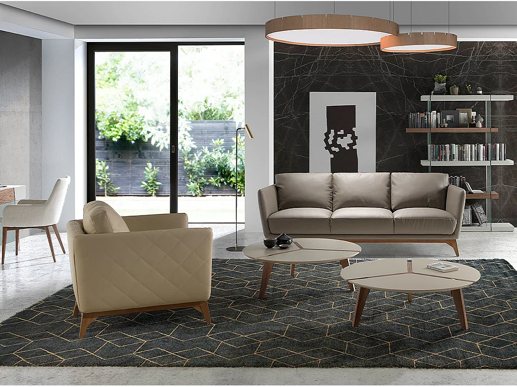 Etagère bois plaqué noyer et verre trempé 4 niveaux Boby