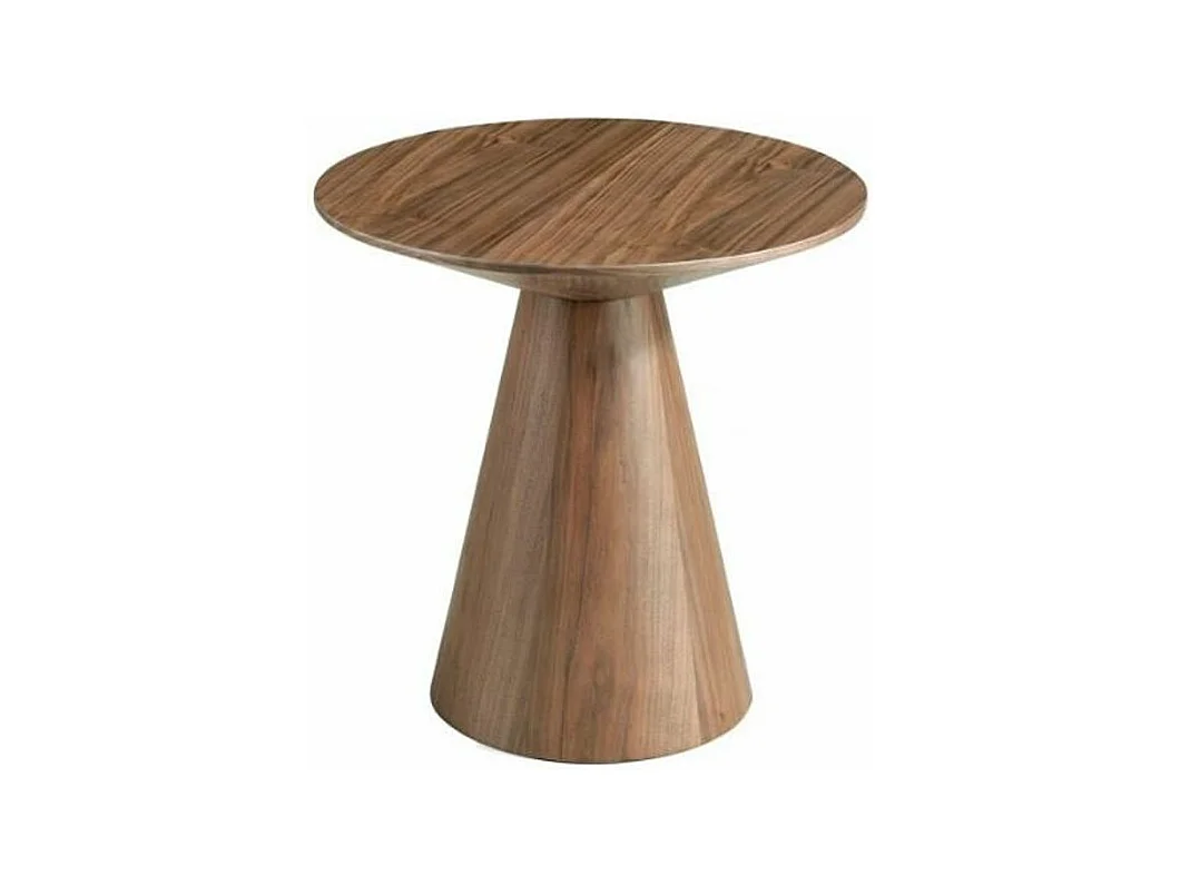 Table d'appoint ronde bois noyer Maubry