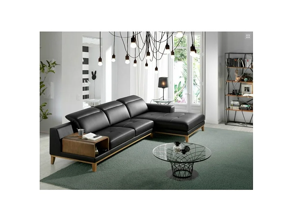 Table d'appoint ronde aronde plateau verre trempé et acier noir Pilya