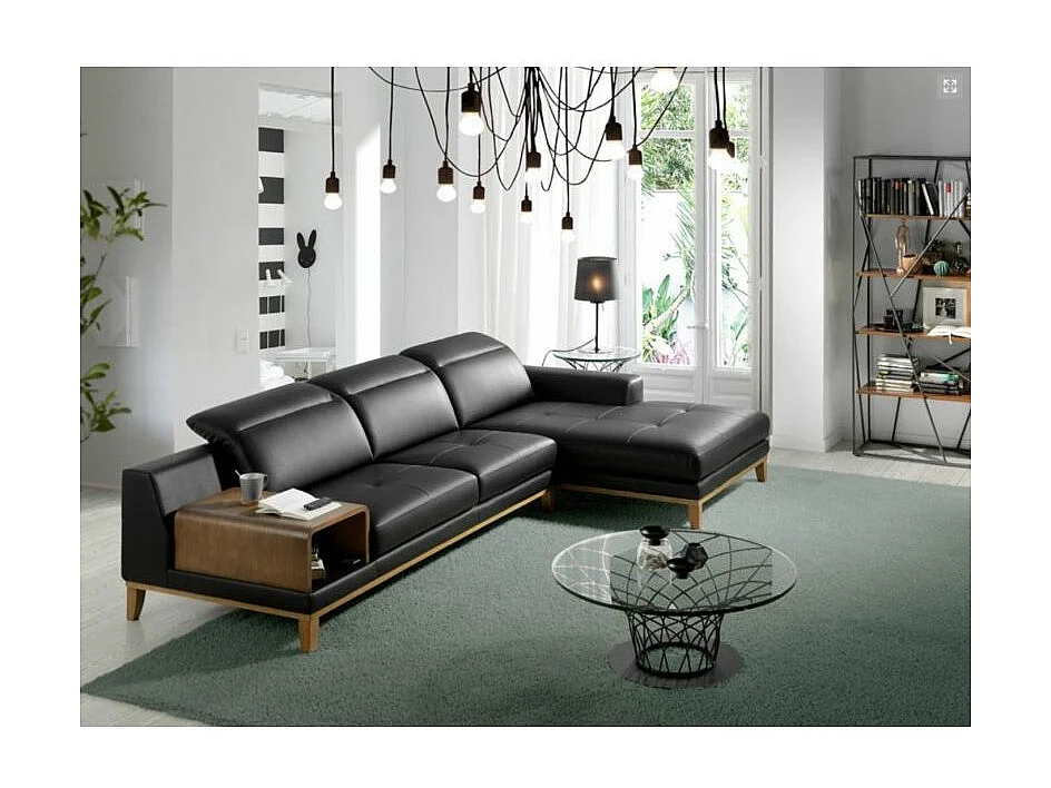 Table d'appoint ronde aronde plateau verre trempé et acier noir Pilya