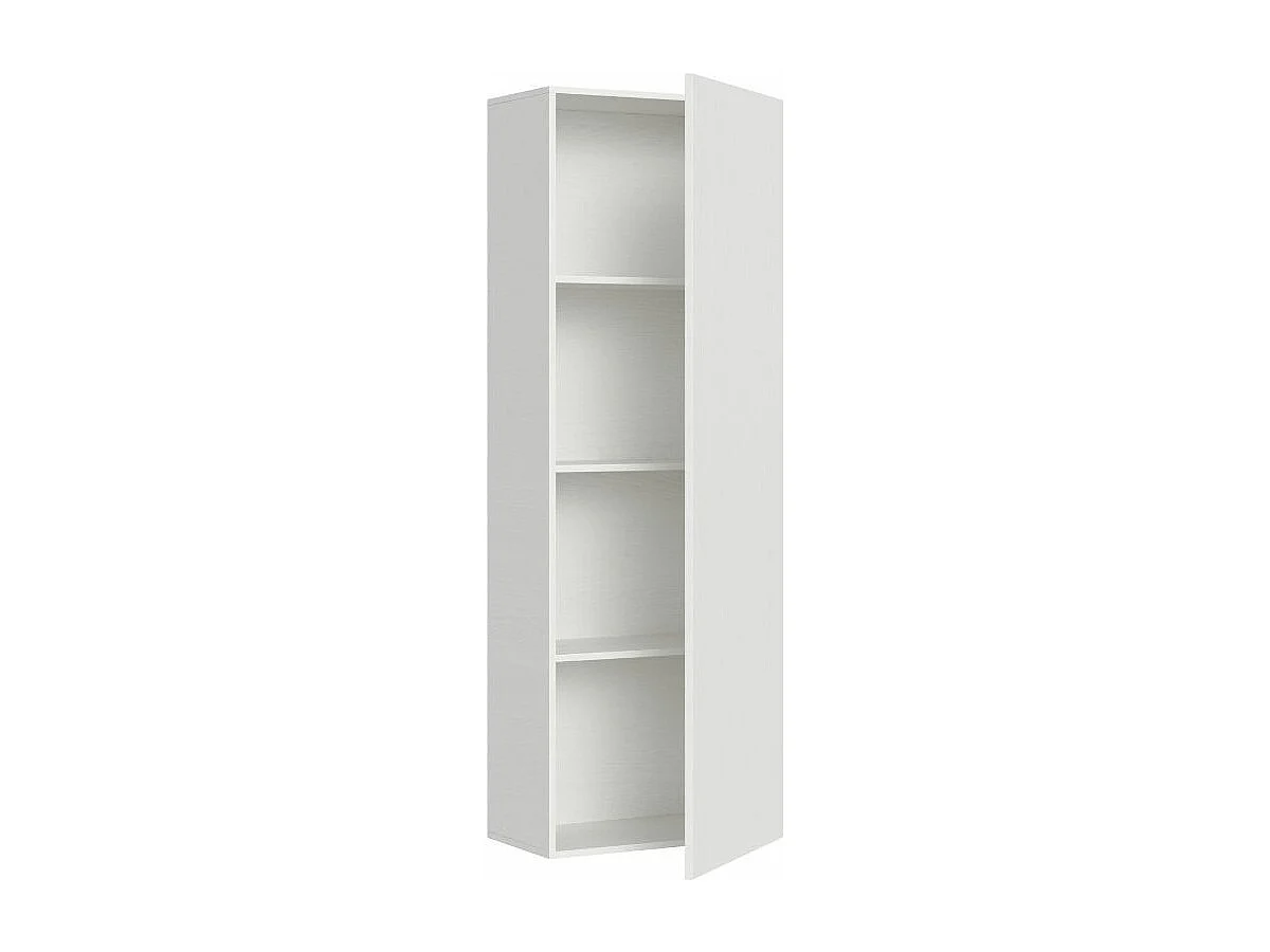 Colonne porte battante frêne blanc Ela L60xH210xP40