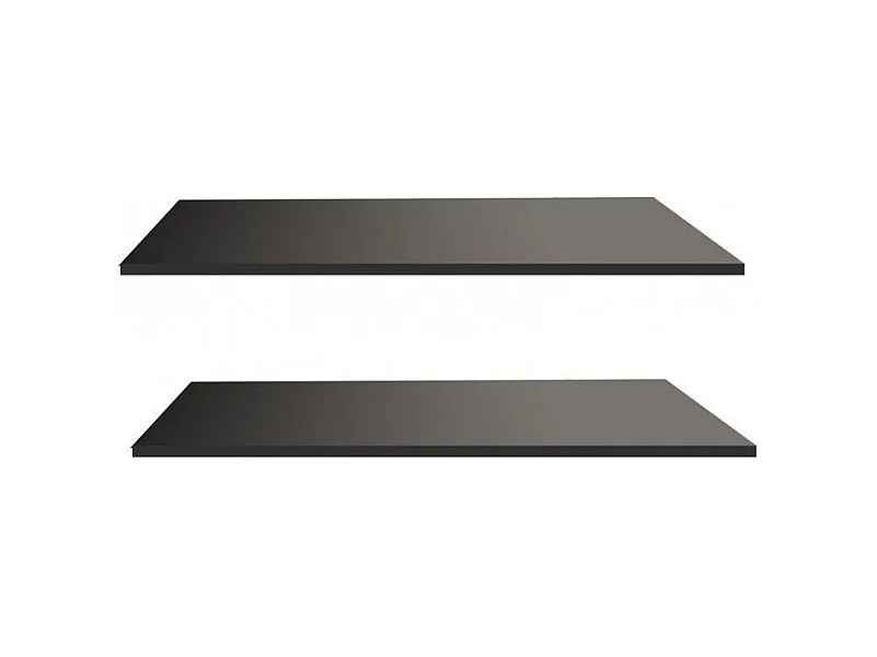 Étagère pour armoire bois noir Jade - 2 pièces