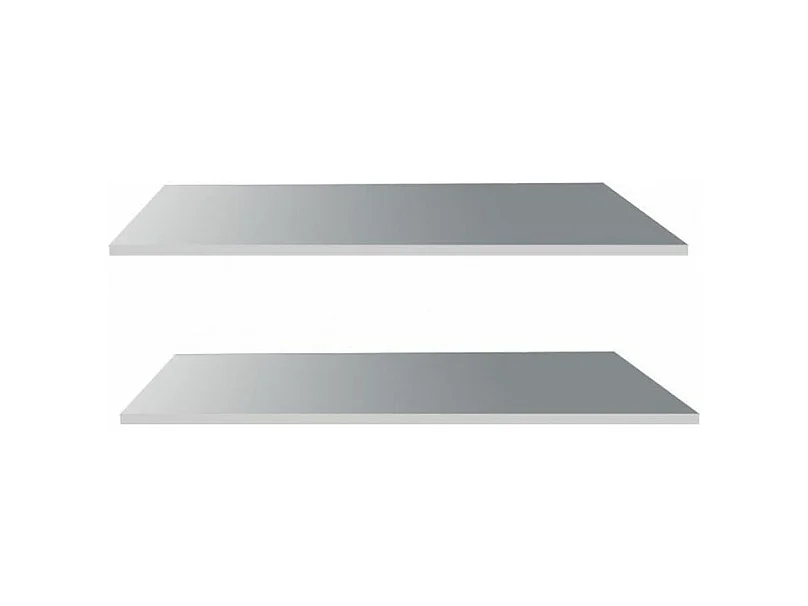 Dany wit gelakte houten kledingkastplank - 2 stuks