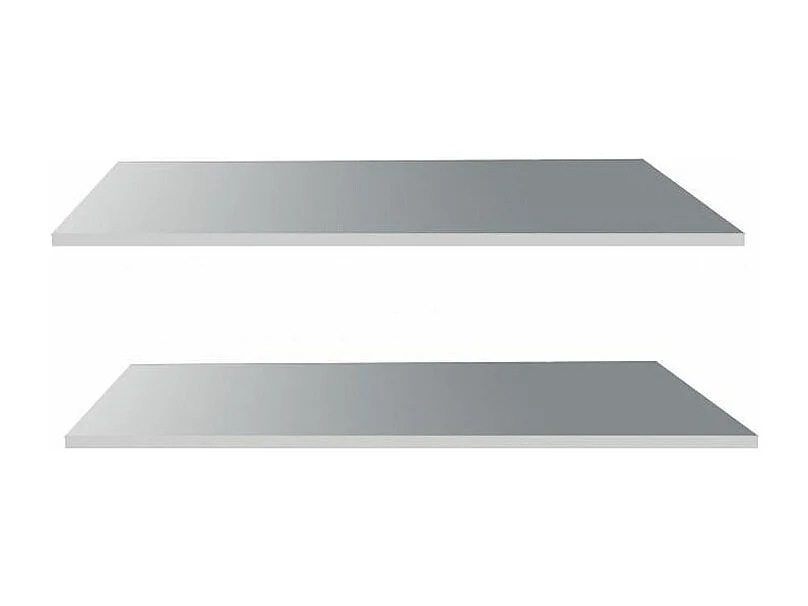 Étagère pour armoire bois laqué blanc Dany - 2 pièces