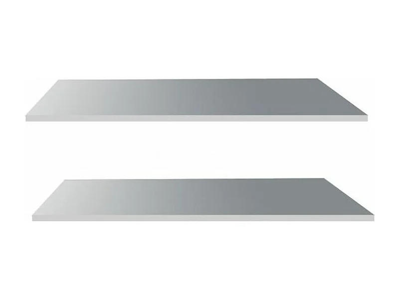 Étagère pour armoire bois laqué blanc Dany - 2 pièces