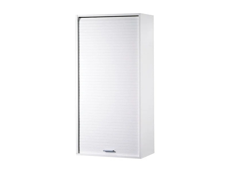 Meuble de rangement à rideau large blanc Cool L60xH124xP35