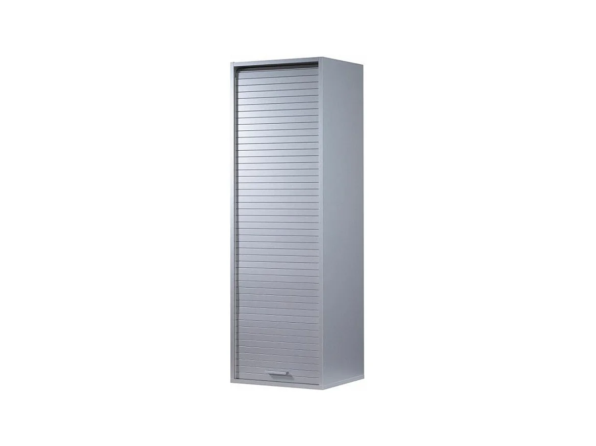 Meuble de rangement à rideau gris Cool L40xH124xP35