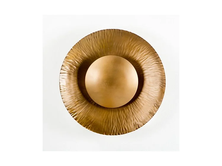 Applique murale moderne métal doré Round