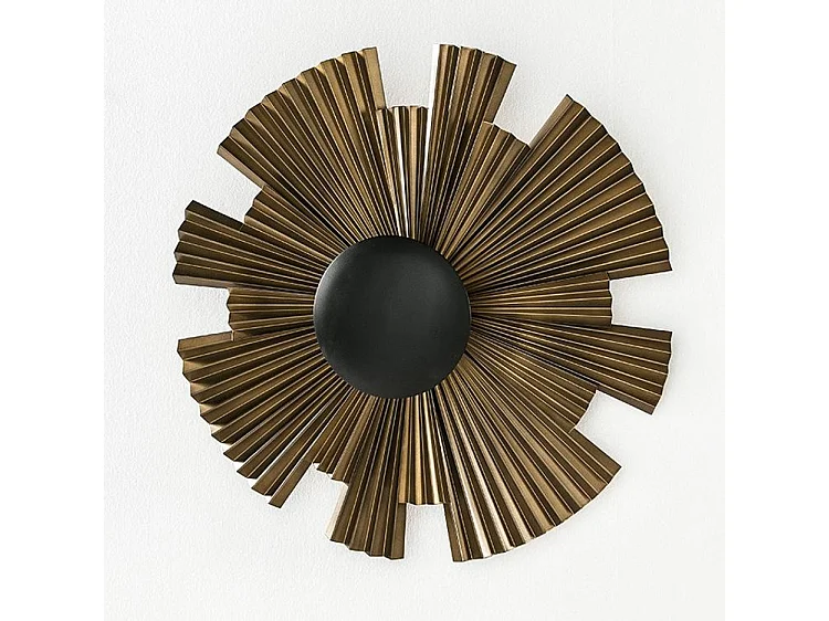 Applique murale métal doré et noir Round