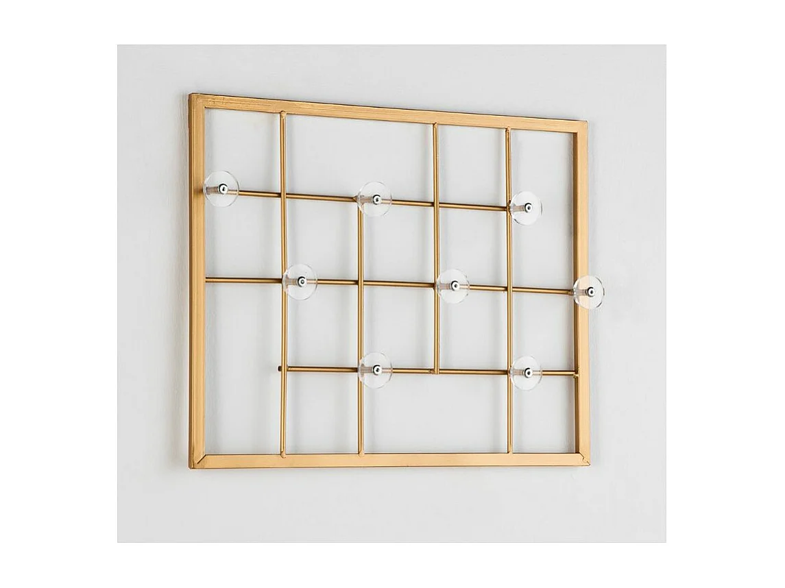 Porte-manteau acrylique et métal doré