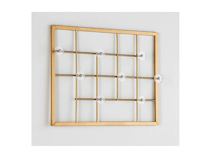 Porte-manteau acrylique et métal doré