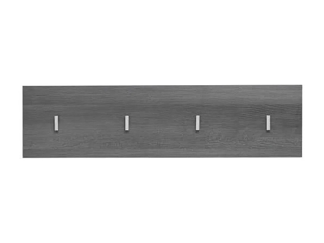 Porte-manteau 4 crochets mélaminé gris Bezzi