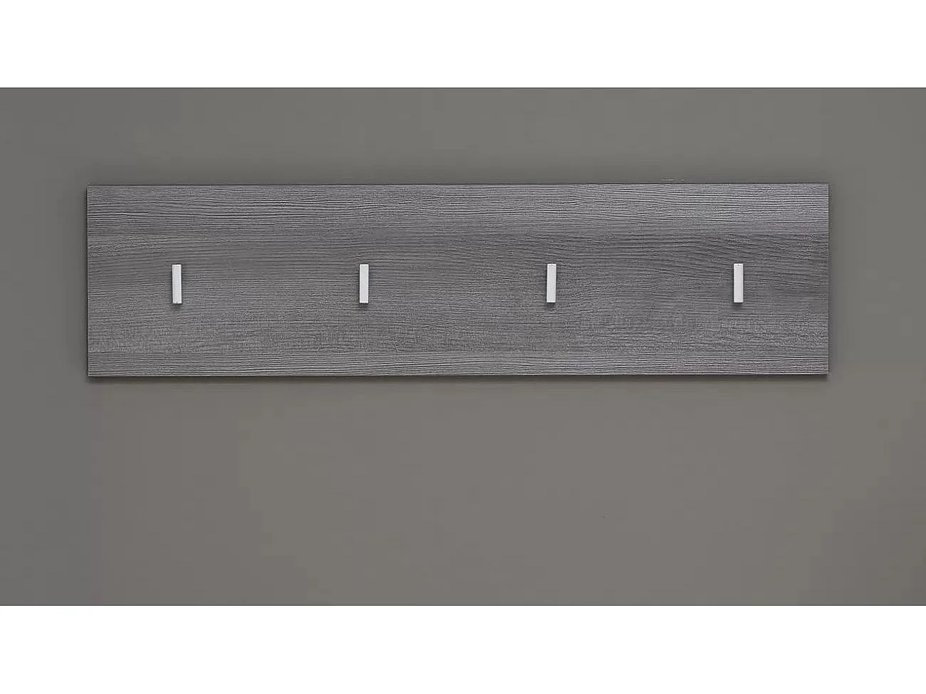 Porte-manteau 4 crochets mélaminé gris Bezzi