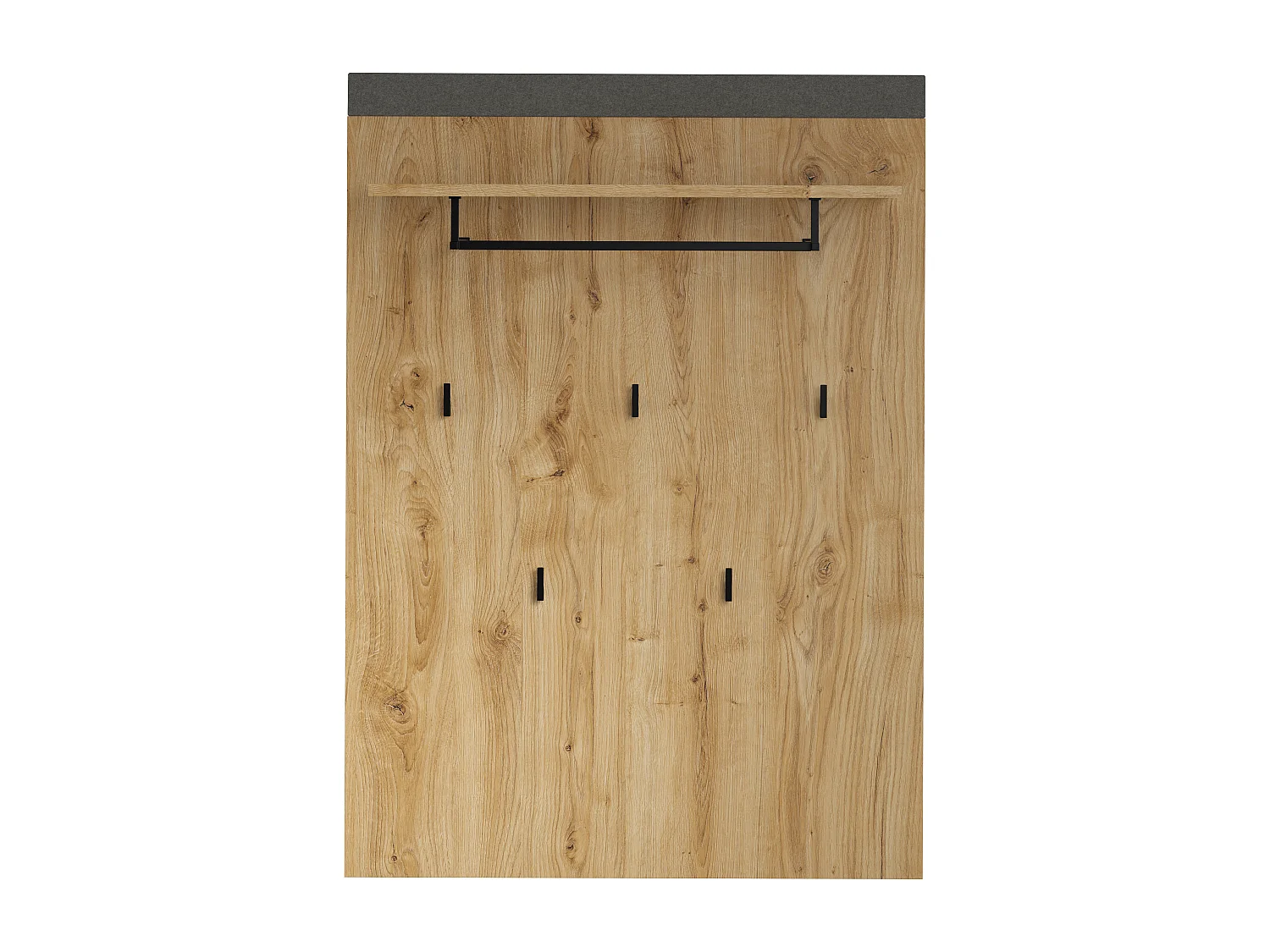 Porte manteaux chêne de Navarre et feutre gris foncé Florence 79cm