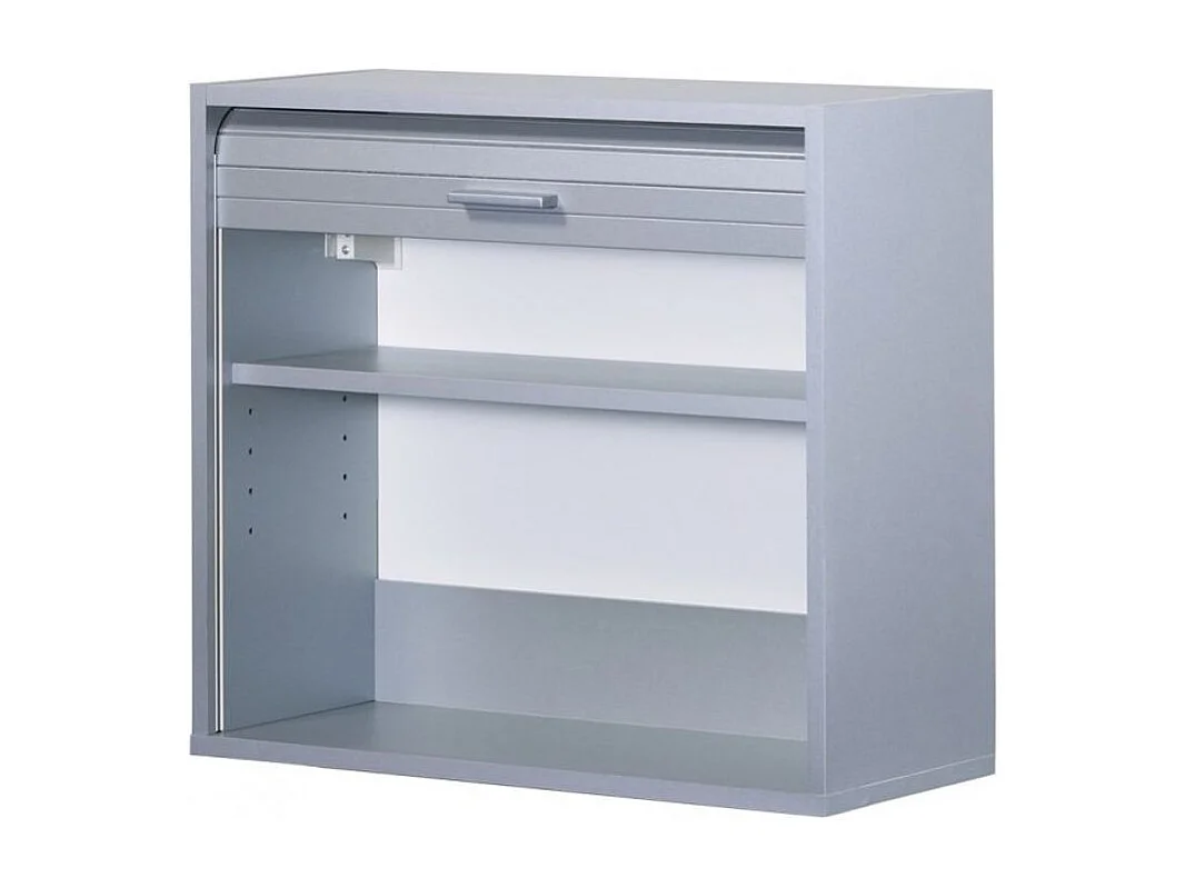 Rangement à rideau mural gris Cool L60xH54xP25