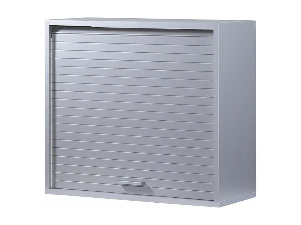 Rangement à rideau mural gris Cool L60xH54xP25