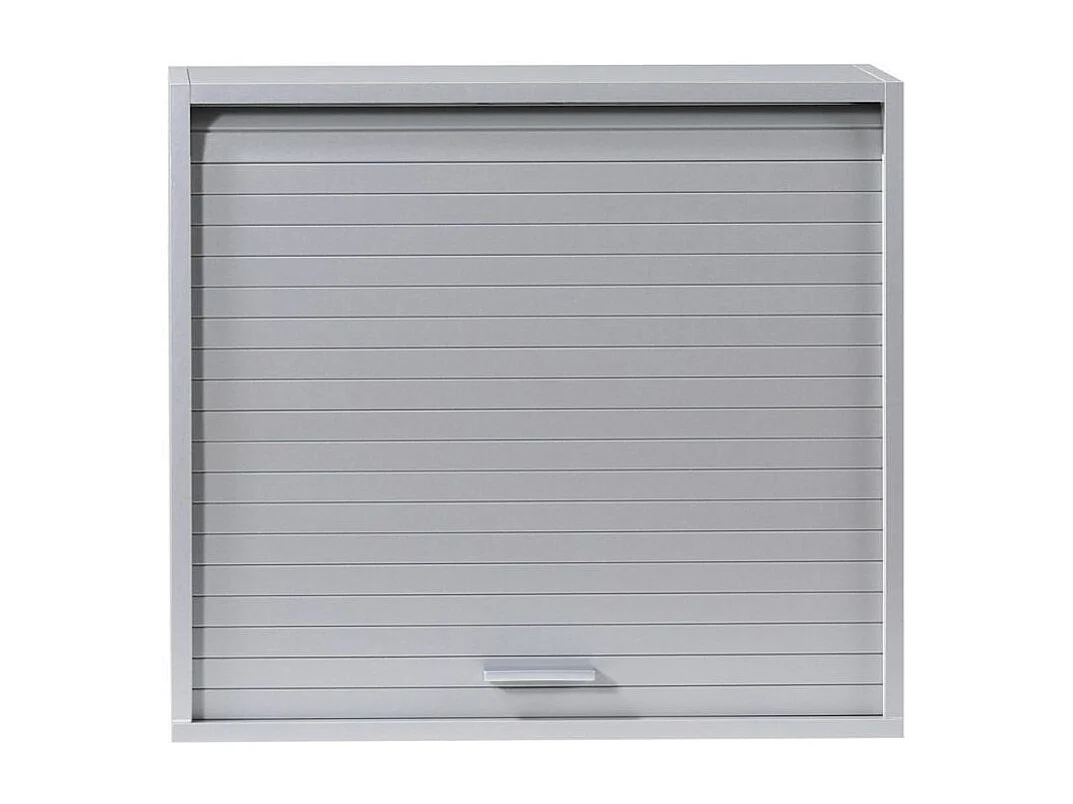 Rangement à rideau mural gris Cool L60xH54xP25