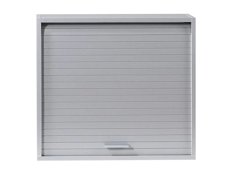 Rangement à rideau mural gris Cool L60xH54xP25